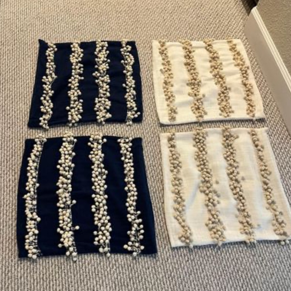 Anthropologie tassel pillow covers